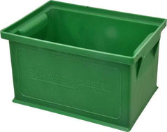 SSI Schaefer - 0.09 Cu Ft, 17 Lb Load Capacity Green Polyethylene & Conductive PP Tote Container - Stacking, 8.3" Long x 6" Wide x 4.8" High - Caliber Tooling