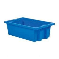 SSI Schaefer - 0.6 Cu Ft, 44 Lb Load Capacity Blue Polypropylene Tote Container - Stacking, Nesting, 21.3" Long x 12.6" Wide x 6.7" High - Caliber Tooling