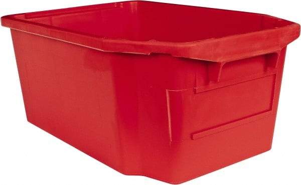 SSI Schaefer - 1.59 Cu Ft, 44 Lb Load Capacity Red Polypropylene Tote Container - Stacking, Nesting, 23.7" Long x 15.8" Wide x 9.9" High - Caliber Tooling