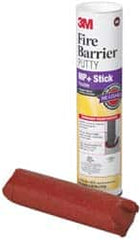 3M - 1/4" x 6" Stick Red Elastomer Fire Barrier Putty - 437°F Max Operating Temp, Series MP+ - Caliber Tooling