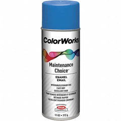 Krylon - Safety Blue, Enamel Spray Paint - 15 to 18 Sq Ft per Can, 16 oz Container, Use on General Industrial Maintenance & Touch-up Work - Caliber Tooling