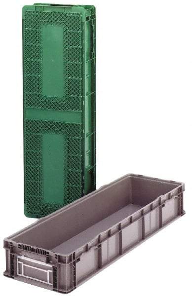 Orbis - 40 Lb Load Capacity Green Polyethylene Tote Container - Stacking, 32" Long x 15" Wide x 7-1/2" High - Caliber Tooling