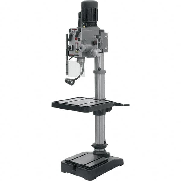 Jet - 20" Swing, Geared Head Drill Press - 12 Speed, 2 hp, Three Phase - Caliber Tooling