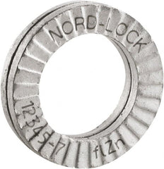 Nord-Lock - #10, 0.354" OD, Zinc Flake, Steel Wedge Lock Washer - Grade 2, 0.206 to 0.214" ID - Caliber Tooling