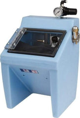 Made in USA - 220V Left Hand Sandblaster - Pressure Feed, 25" CFM at 100 PSI - Caliber Tooling