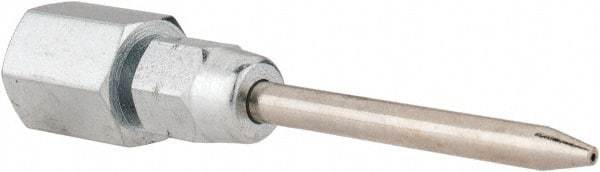 PRO-LUBE - 1/8 Thread, Grease Gun Needle Nozzle - 19/32" Needle Length x 4.75mm Needle Diam, NPT Thread - Caliber Tooling