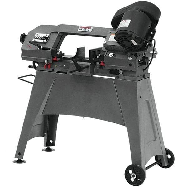 Jet - 5 x 6" Manual Combo Horizontal & Vertical Bandsaw - 1 Phase, 45° Vise Angle of Rotation, 0.5 hp, 115/230 Volts, Step Pulley Drive - Caliber Tooling