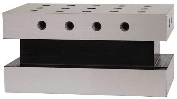 Suburban Tool - 3-1/2" Wide x 6" Deep x 3" High Steel Precision-Ground Angle Plate - Standard Plate, Machined Holes on Surface, Open End, Single Plate - Caliber Tooling