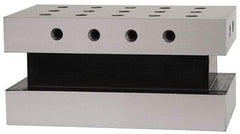 Suburban Tool - 3-1/2" Wide x 6" Deep x 3" High Steel Precision-Ground Angle Plate - Standard Plate, Machined Holes on Surface, Open End, Single Plate - Caliber Tooling