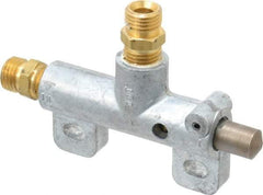 Heinrich - 1/4" NPS Three Way Air Valve - 1/4" NPT Inlet, 0.25" NPT Outlet, Plunger Button/Spring Acuator - Caliber Tooling