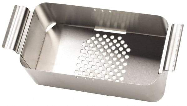 L&R Ultrasonic - Stainless Steel Parts Washer Basket - 6" High x 228.6mm Wide x 393.7mm Long, Use with Ultrasonic Cleaners - Caliber Tooling