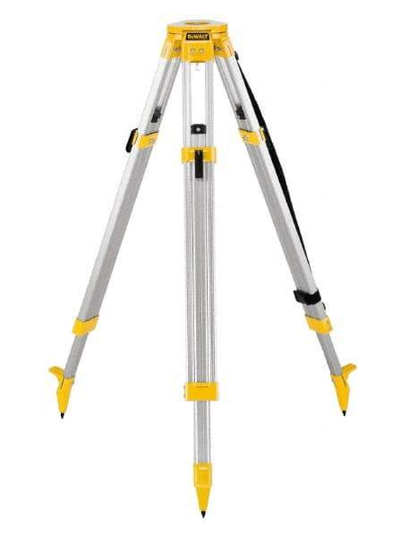 DeWALT - 42 Inch (Closed), 68 (Open) Inch Long, Construction Level Tripod - Black, Yellow, Use With Laser Levels - Caliber Tooling