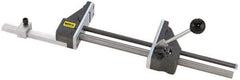 Heinrich - 12-3/4" Jaw Opening Capacity x 3" Throat Depth, Horizontal Drill Press Vise - 5-21/32" Wide Jaw, Stationary Base, Standard Speed, 27-3/8" OAL x 1-3/4" Overall Height - Caliber Tooling