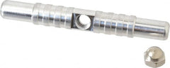 Schaefer Brush - 3-3/4" Long, 1/4-28 Female, Galvanized Steel T-Bar Brush Handle - 1/2" Diam, For Use with Steel Rods - Caliber Tooling