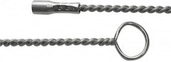 Schaefer Brush - 72" Long, 1/4" NPSM Female, Galvanized Steel Brush Handle Extension - 0.32" Diam, For Use with Tube Brushes & Scrapers - Caliber Tooling