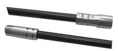 Schaefer Brush - 48" Long, 3/8" NPSM Female, Fiberglass Brush Handle Extension - 0.44" Diam, 3/8" NPSM Male, For Use with Tube Brushes & Scrapers - Caliber Tooling
