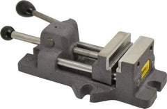 Heinrich - 3" Jaw Opening Capacity x 1-1/4" Throat Depth, Horizontal Drill Press Vise - 3" Wide x 3" High Jaw, Stationary Base, Standard Speed - Caliber Tooling