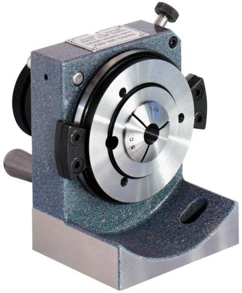 Harig - 5C Compatible, 24 Increment, Horizontal Standard Collet Indexer - 3" High Center, 1" Max Collet Capacity, 4" Wide x 3-1/4" Deep Base, 5-41/64" Overall Height, Manual Operation - Caliber Tooling