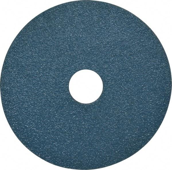 Tru-Maxx - 4-1/2" Diam 7/8" Hole 60 Grit Fiber Disc - Medium Grade, Zirconia Alumina, 13,000 Max RPM - Caliber Tooling