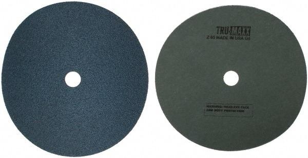 Tru-Maxx - 9-1/8" Diam 7/8" Hole 50 Grit Fiber Disc - Coarse Grade, Zirconia Alumina, 8,000 Max RPM - Caliber Tooling