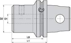 Kennametal - KM63XMZ Modular Connection 2" Hole End Mill Holder/Adapter - 3-3/4" Nose Diam, 125mm Projection, Through-Spindle Coolant - Exact Industrial Supply