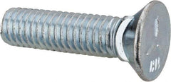 Value Collection - 3/8-16 UNC, 1-1/2" OAL, Steel Plow Bolt - Zinc-Plated Finish, Grade 5 - Caliber Tooling