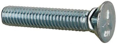 Value Collection - 3/8-16 UNC, 2" OAL, Steel Plow Bolt - Zinc-Plated Finish, Grade 5 - Caliber Tooling