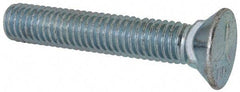 Value Collection - 7/16-14 UNC, 2-1/2" OAL, Steel Plow Bolt - Zinc-Plated Finish, Grade 5 - Caliber Tooling