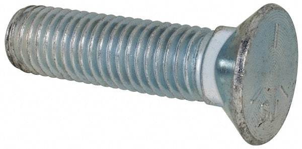 Value Collection - 5/8-11 UNC, 2-1/2" OAL, Steel Plow Bolt - Zinc-Plated Finish, Grade 5 - Caliber Tooling