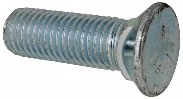 Value Collection - 3/4-10 UNC, 2-1/2" OAL, Steel Plow Bolt - Zinc-Plated Finish, Grade 5 - Caliber Tooling