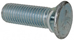 Value Collection - 3/4-10 UNC, 2-1/2" OAL, Steel Plow Bolt - Zinc-Plated Finish, Grade 5 - Caliber Tooling