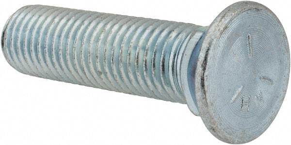 Value Collection - 3/4-10 UNC, 3" OAL, Steel Plow Bolt - Zinc-Plated Finish, Grade 5 - Caliber Tooling