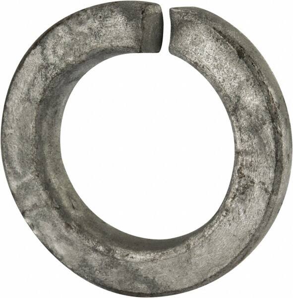 Value Collection - 1-3/8", 1.379" ID, 0.344" Thick Split Lock Washer - Grade 2 Steel, Hot Dipped Galvanized Finish, 1.379" Min ID, 1.408" Max ID, 2.219" Max OD - Caliber Tooling