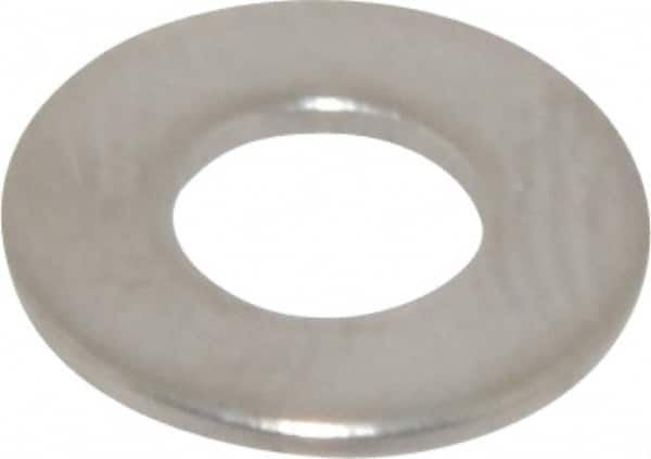 Value Collection - #8 Screw, Grade 316 Stainless Steel Standard Flat Washer - 11/64" ID x 3/8" OD, 0.031" Thick, Plain Finish - Caliber Tooling