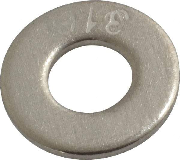 Value Collection - #12 Screw, Grade 316 Stainless Steel Standard Flat Washer - 1/4" ID x 9/16" OD, 0.065" Thick, Plain Finish - Caliber Tooling