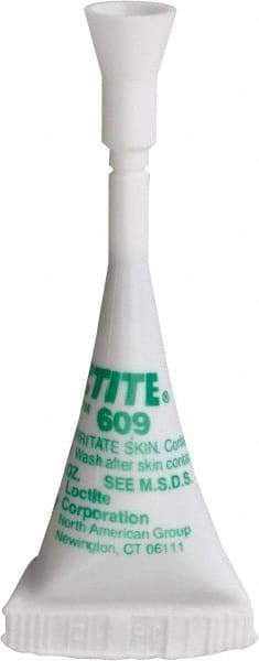 Loctite - 0.5 mL, Green, Medium Strength Gel Retaining Compound - Series 609, 24 hr Full Cure Time - Caliber Tooling