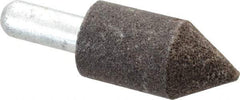 Grier Abrasives - 1" Diam 80 Grit 60° Included Angle Center Lap - Aluminum Oxide, Medium Grade, Extra Hard Density, Shank Mounted - Caliber Tooling