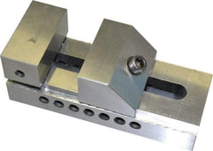 Interstate - 4" Jaw Width, 4-7/8" Jaw Opening Capacity, 1-3/4" Jaw Height, Toolmaker's Vise - Flat Jaw, 0.0002" Parallelism, 0.0002" Squareness, 9-5/8" OAL x 3-1/2" OAH - Caliber Tooling