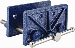 Wilton - 6-1/2" Jaw Width, 4-1/2" Jaw Opening, 3" Throat Depth, Cast Iron Woodworking Vise - 8-1/4" OAL x 7.3" OAW x 4.1" OAH, Standard Spindle - Caliber Tooling