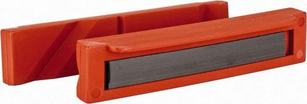 Flexbar - 5" Jaw Width, Nylon, Bowed Vise Jaw Cap - Magnetic Attachment - Caliber Tooling