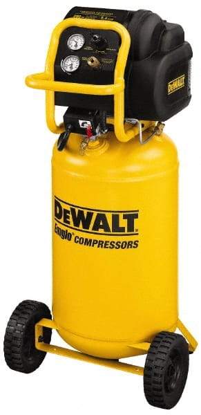 DeWALT - 1.6 Running HP, 5.4 CFM at 90 psi Vertical Port Electric Compressor - 15 Gallon Tank, 15 Amp, 200 Max psi, 120V - Caliber Tooling