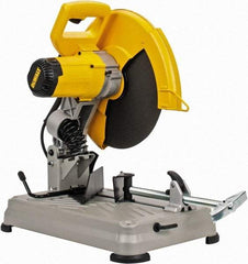 DeWALT - 14" Blade Diam, 1" Arbor Hole, Miter Chop & Cutoff Saw - 1 Phase, 4,000 RPM, 5.5 hp, 120 Volts - Caliber Tooling