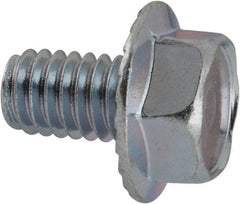 Value Collection - 5/16-18 UNC, 1/2" Length Under Head, Hex Drive Flange Bolt - 1/2" Thread Length, Grade 2 Steel, Serrated Flange, Zinc-Plated Finish - Caliber Tooling