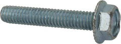 Value Collection - 5/16-18 UNC, 1-3/4" Length Under Head, Hex Drive Flange Bolt - 1-3/4" Thread Length, Grade 2 Steel, Serrated Flange, Zinc-Plated Finish - Caliber Tooling