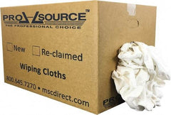 PRO-SOURCE - Reclaimed Cotton Polishing and Dust Cloths - White, Flannel, Low Lint, 25 Lbs. at 3 to 4 per Pound, Box - Caliber Tooling