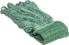 PRO-SOURCE - 5" Green Head Band, Large Blended Fiber Loop End Mop Head - 4 Ply, Side Loading Connection, Use for General Purpose - Caliber Tooling