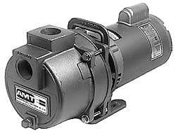 American Machine & Tool - 115/230 Volt, 1 Phase, 3/4 HP, High Pressure Self Priming Centrifugal Booster Pump - 1-1/2 Inch Inlet, 39 Head Pressure, Cast Iron Housing, Bronze Impeller, Buna N Seal - Caliber Tooling