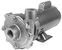 American Machine & Tool - 115/230 Volt, 1 Phase, 1/2 HP, Stainless Steel Straight Pump - 1-1/4 Inch Inlet, 1 Inch Outlet, 86 Max Head psi, Stainless Steel Impeller - Caliber Tooling