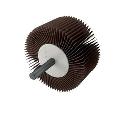 Mounted Flap Wheel: 1″ Face Width, 120 Grit, Aluminum Oxide Coated, Fine, 25,000 Max RPM