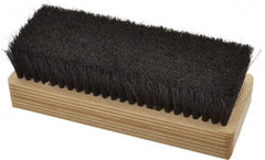 Made in USA - 1" Bristle Length, Horsehair Cleaning & Finishing Brush - 6-1/2" Long x 2-3/8" Wide Head, 6" OAL, Hardwood Block - Caliber Tooling